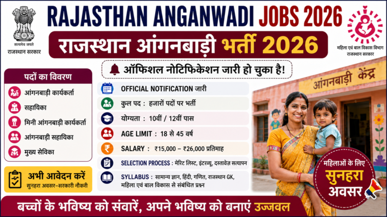 Rajasthan Anganwadi Jobs 2026